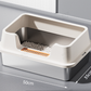 Stainless Steel High-Sided Cat Litter Box for Multi-Cat Homes
