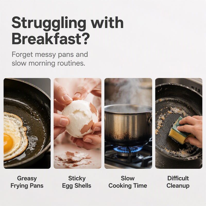 Dual-Cavity Microwave Egg Cooker with Splash-Proof Lid