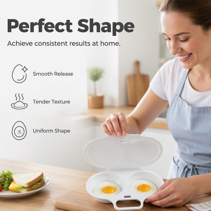 Dual-Cavity Microwave Egg Cooker with Splash-Proof Lid